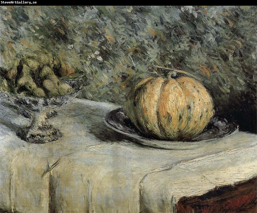 Gustave Caillebotte The muskmelon and a handleless cup of fig